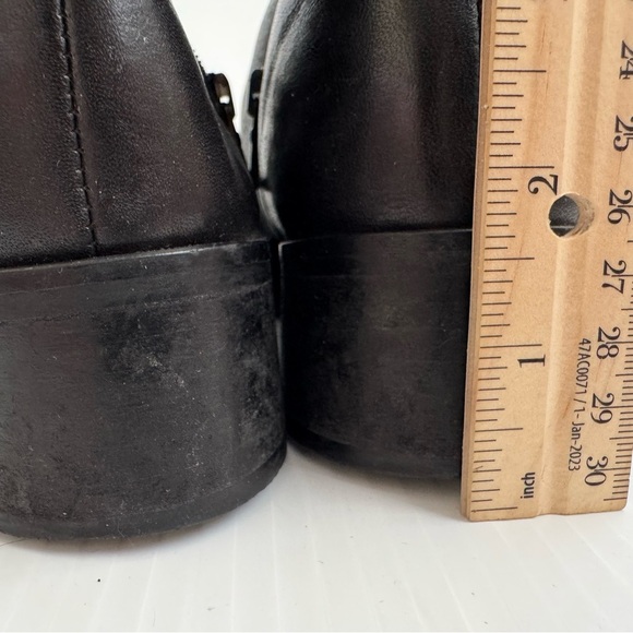 Fabianelli made in Italy tall black leather riding Elegant Black Heeled Boots - Picture 7 of 10